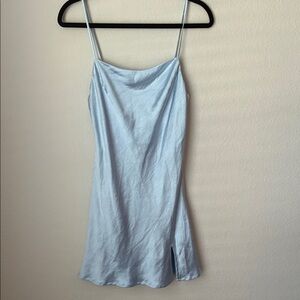 Elegant Light Blue Slip Dress